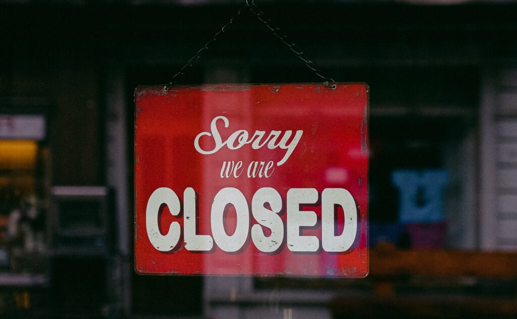 Stängd butik